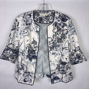 Coldwater Creek Embroidered Blazer Sz P4